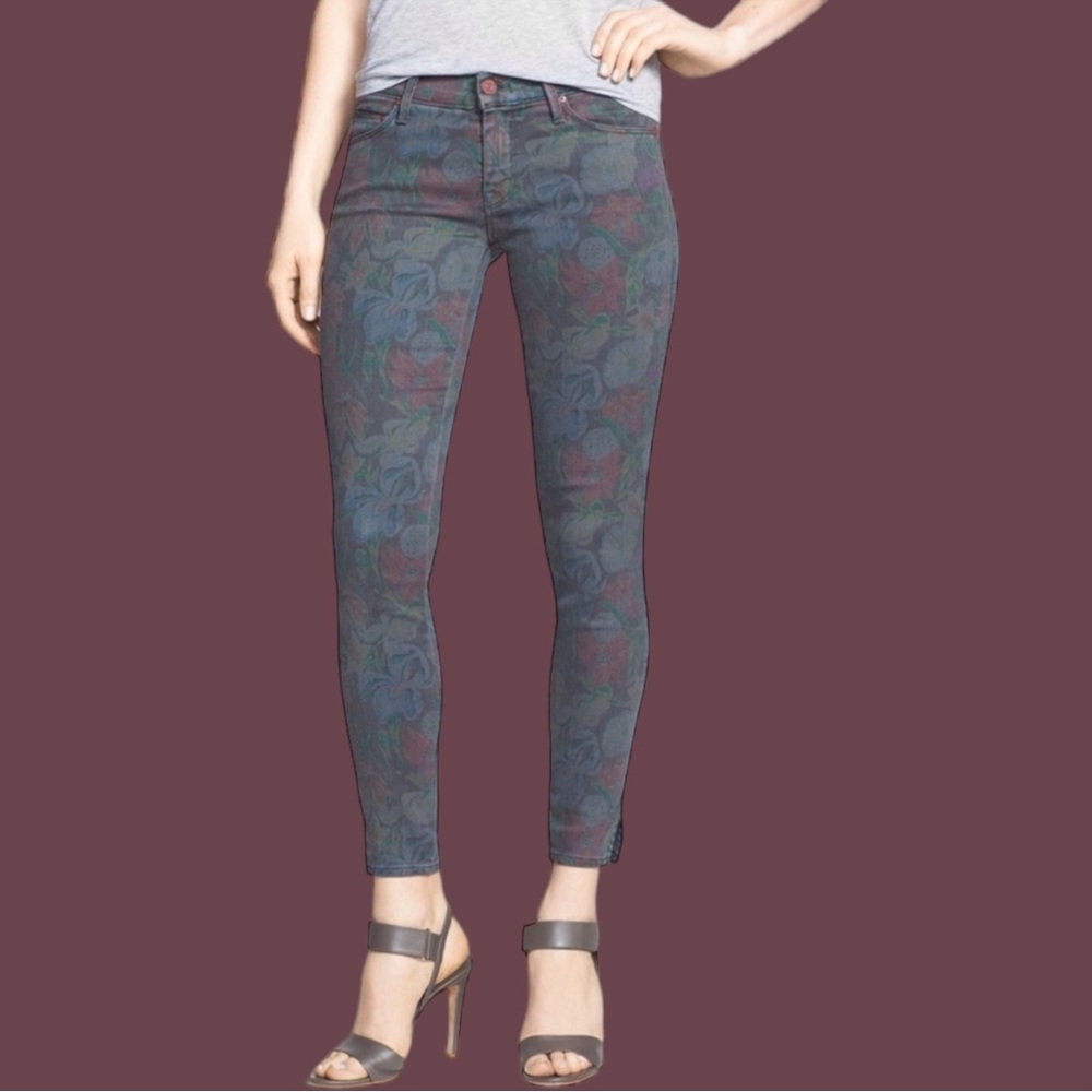 Mother The Vamp Ghost And Roses Cropped Skinny Jeans